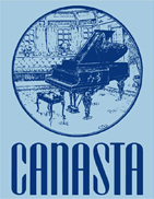 Blue Canasta t-shirt graphic